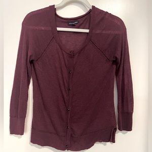 Lightweight Maroon Cardigan